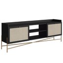 Ver imagem 1 de Rack para Sala Bancada de Tv 70 Pol Pé Metal Arlo Nero-dourado - Mpozenato