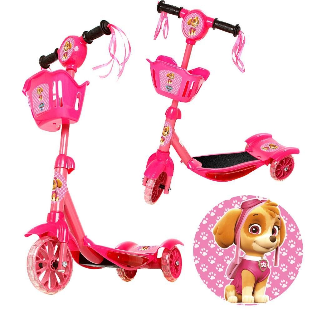 Patinete P Crianças da Patrulha Canina 3 Rodas Luz e Som - 2