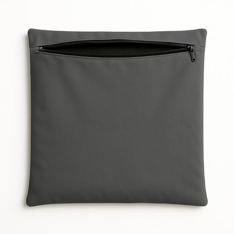 Capa de Almofada 42cm Decorativa Suede para Sofá e Cadeira Cinza