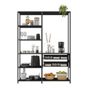 Ver imagem 3 de Armário de Cozinha Modulada Compacta 135cm 2 Peças com 2 Gavetas Multimóveis Mp2284 Preto