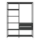 Ver imagem 4 de Armário de Cozinha Modulada Compacta 135cm 2 Peças com 2 Gavetas Multimóveis Mp2284 Preto