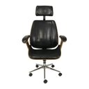 Ver imagem 4 de Kit 4 Cadeiras Escritorio Presidente Corino e Madeira Bergen 3331 Preto