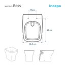 Ver imagem 4 de Tampa de Vaso Laqueado Com Amortecedor Boss Onix (Preto Fosco) para Bacia Incepa com Ferragem Preta