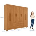 Ver imagem 5 de Guarda Roupa Casal Paranavai 8 Portas 6 Gavetas Cinamomo - Santos Andirá