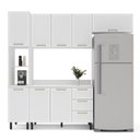 Ver imagem 5 de Armário de Cozinha Modulada Completa 4 Peças 240cm com Tampo 100% Mdf Amara Politorno Móveis