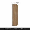 Ver imagem 3 de Guarda Roupa Modulado 1 Porta 3 Prateleiras Joker Boreal- M. a Boreal