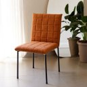 Ver imagem 2 de Cadeira Thalita Base Pintura Epóxi para Cozinha ou Sala de Jantar - Tecido Boucle Terracota