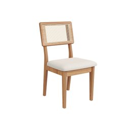 Kit 2 Cadeiras Estofadas Encosto Telado Estrutura 100% MDF Bolonha - 1