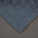 Ver imagem 3 de Kit Cobre Leito Colcha Bellini King Dupla Face Percal 300 Fios Textura Matelassê 3 Peças - Azul