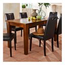 Ver imagem 2 de Mesa de Madeira Maciça Marrom Extensível para Jantar 150/195 X 80 X 76,6 Cm | Coleção América