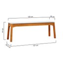 Ver imagem 2 de Banco 2 Lugares Áustria Madeira Maciça Assento Mdf Laqueado