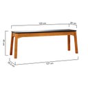 Ver imagem 2 de Banco 2 Lugares Áustria Madeira Maciça Assento Mdf Laqueado