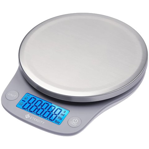 Balança Digital de Cozinha com Ampla Plataforma de Pesagem e Capacidade até 5000g Indefinida