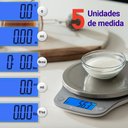 Ver imagem 4 de Balança Digital de Cozinha com Ampla Plataforma de Pesagem e Capacidade até 5000g Indefinida