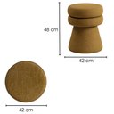 Ver imagem 3 de Puff Organico Cave 48x42 cm Base Giratoria Linho Color Trend Tca 219 Moll