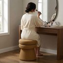 Ver imagem 7 de Puff Organico Cave 48x42 cm Base Giratoria Linho Color Trend Tca 219 Moll