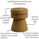 Ver imagem 5 de Puff Organico Cave 48x42 cm Base Giratoria Linho Color Trend Tca 219 Moll