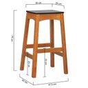 Ver imagem 2 de Banco Alto Áustria Madeira Maciça Assento Mdf Laqueado