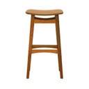 Ver imagem 3 de Banco Alto Confort Madeira Maciça Assento Anatômico Estofado Corano