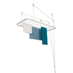 Varal de Teto 1.40m² Reforçado em Aço Branco Maxeb - 3