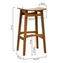 Ver imagem 2 de Banco Alto Confort Madeira Maciça Assento Anatômico Madeira