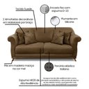 Ver imagem 3 de Sofá 2 Lugares Pé de Madeira Julieta 180 Cm Suede S04 - D'Rossi