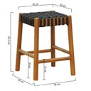 Ver imagem 2 de Banco Baixo Amber Madeira Maciça Trançado Corda