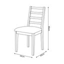 Ver imagem 4 de Conjunto de Jantar Mesa Tock 80cm com 4 Cadeiras Aline Linho Bege - Imbuia