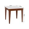 Conjunto de Jantar Mesa Tock 80cm com 4 Cadeiras Aline Linho Bege - Imbuia - 2