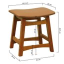 Ver imagem 2 de Banco Baixopuff Confort Madeira Maciça Assento Anatômico Estofado Corano