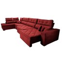 Ver imagem 7 de Sofá de Canto 4,80x2,36m Retrátil e Reclinável com Molas Cama inBox Platinum Esquerdo Suede