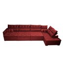 Ver imagem 6 de Sofá de Canto 4,80x2,36m Retrátil e Reclinável com Molas Cama inBox Platinum Esquerdo Suede