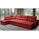 Ver imagem 1 de Sofá de Canto 4,80x2,36m Retrátil e Reclinável com Molas Cama inBox Platinum Esquerdo Suede