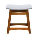 Ver imagem 3 de Banco Baixopuff Confort Madeira Maciça Assento Anatômico Estofado Linho Impermeável