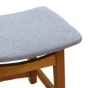 Ver imagem 5 de Banco Baixopuff Confort Madeira Maciça Assento Anatômico Estofado Linho Impermeável