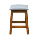 Ver imagem 4 de Banco Baixopuff Confort Madeira Maciça Assento Anatômico Estofado Linho Impermeável