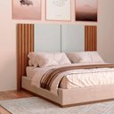 Ver imagem 2 de Cabeceira Solteiro 165x120cm em MDF Off White Freijó Dalla Costa