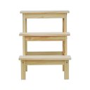 Ver imagem 4 de Banco Escada Madeira Maciça 60cm X 49cm X 43cm.