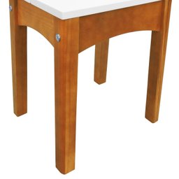 Banco Médio Áustria Madeira Maciça Assento Mdf Laqueado - 6