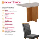 Ver imagem 2 de Mesa de Jantar Olimpia 120cm Tampo MDF e Vidro Canto Copo com 4 Cadeiras Lira