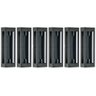 Kit 6 Arandelas Pretas Prime 13x8x40cm 2 Lâmpadas E27 Dital Luminárias Externas Internas - 1