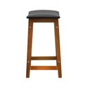 Ver imagem 4 de Banco Médio Confort Madeira Maciça Assento Anatômico Estofado Corano