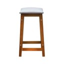 Ver imagem 4 de Banco Médio Confort Madeira Maciça Assento Anatômico Estofado Linho Impermeável