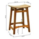 Ver imagem 2 de Banco Médio Confort Madeira Maciça Assento Anatômico Madeira