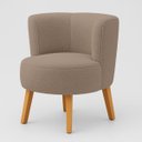Ver imagem 4 de Poltrona para Closet Tecido Boucle Luxo Estrutura Resistente Pés em Madeira Natural Pés Retrô