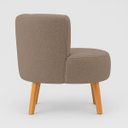 Ver imagem 6 de Poltrona para Closet Tecido Boucle Luxo Estrutura Resistente Pés em Madeira Natural Pés Retrô