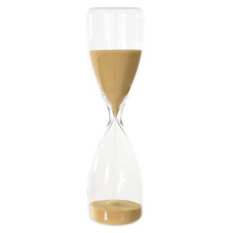 Ampulheta Vidro 10 Minutos 19cm Bege Transparente Florarte Flor Arte