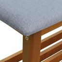 Ver imagem 5 de Banco Sapateira Viena Madeira Maciça Assento Estofado Linho