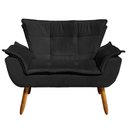 Ver imagem 2 de Kit 01 Namoradeira e 02 Poltronas Opala Suede Preto