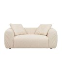 Ver imagem 5 de Sofá Clier 3 Lugares 230cm Off White Bouclé Enrugado Sallar Home